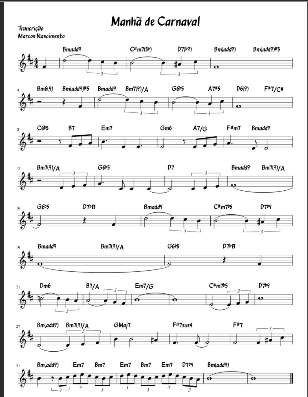 Manha De Carnaval — Page 1