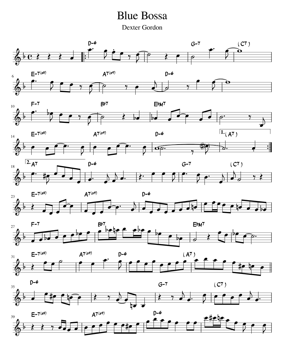Blue Bossa — Page 1