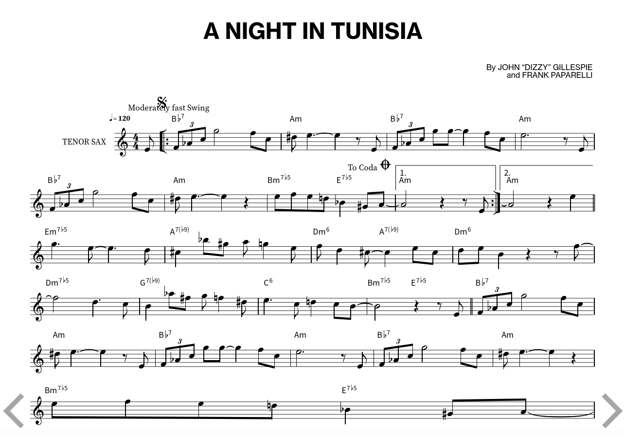 A Night in Tunisia — Page 1